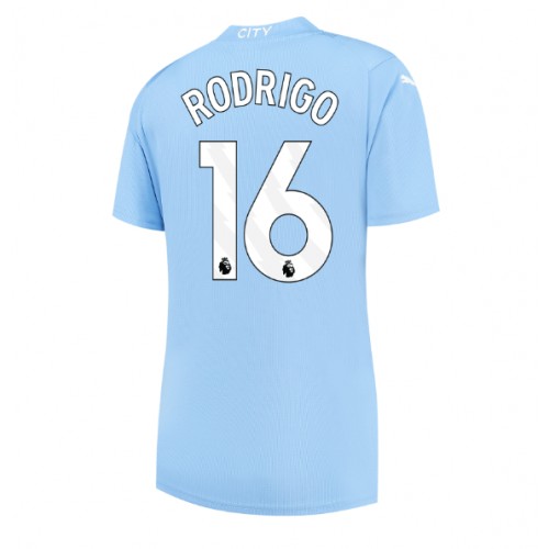 Maillot de foot Manchester City Rodri Hernandez #16 Domicile Femmes 2023-24 Manches Courte